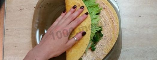 шаурма в лепешке по-домашнему. Шаг 11