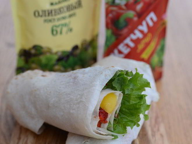 Рецепт вегетарианской шаурмы с майонезом