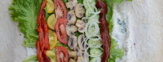 вегетарианская шаурма с майонезом. Шаг 5