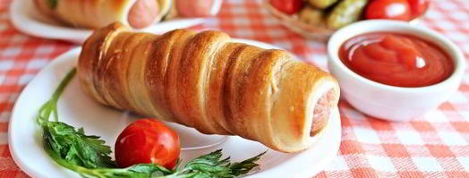 сосиски в тесте без дрожжей. Шаг 15