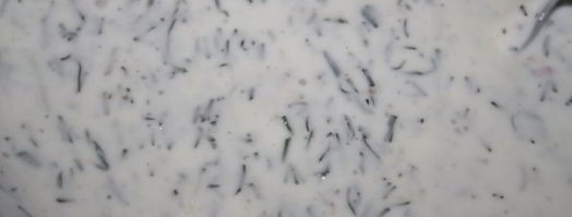 бородинские сухарики со сметанно-кефирным соусом с чесноком. Шаг 3