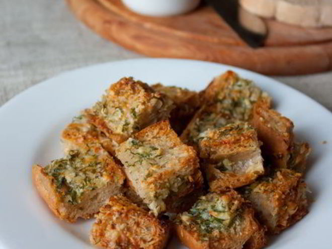 Рецепт чесночных сухариков из чабатты