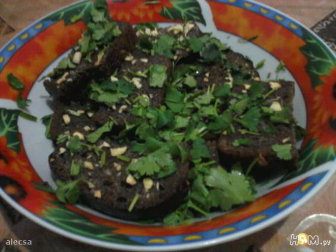 Рецепт чесночных сухариков