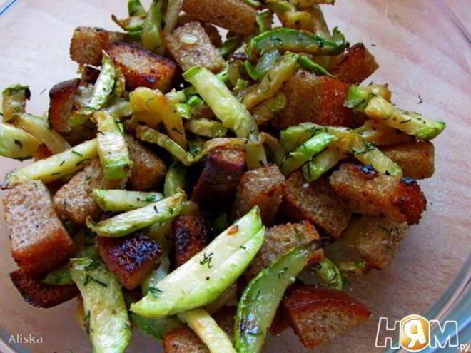 Рецепт кабачков с сухариками