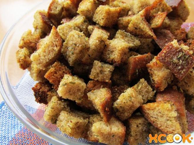 Рецепт хлебных сухариков