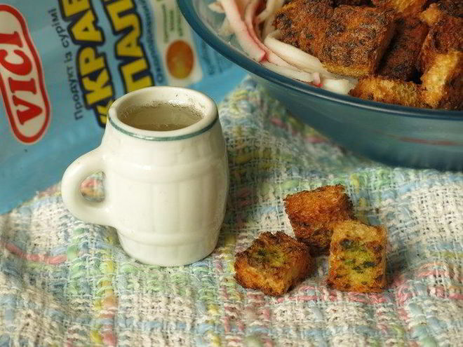 Рецепт крабовых сухариков