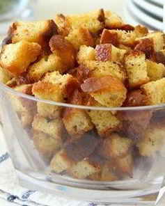 Пикантные сухарики с базиликом