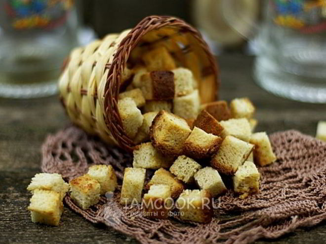 Рецепт сухариков чесночных