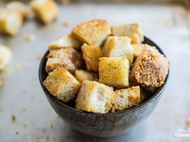 Рецепт сухариков для цезаря