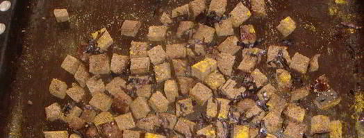 сухарики из черного хлеба со специями и базиликом. Шаг 5