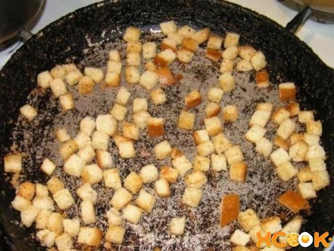 Рецепт сухариков на сковороде