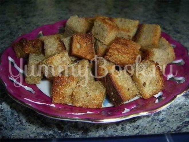 Рецепт сухариков с чесноком