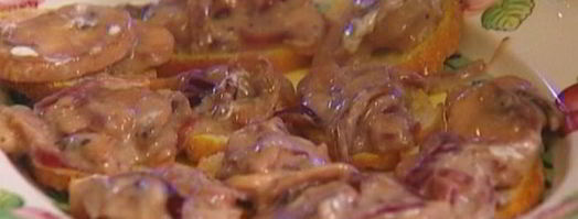 сухарики с грибной начинкой, сыром и зеленью. Шаг 13