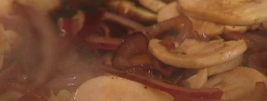 сухарики с грибной начинкой, сыром и зеленью. Шаг 6