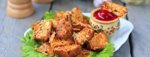 сухарики с сыром в духовке. Шаг 11