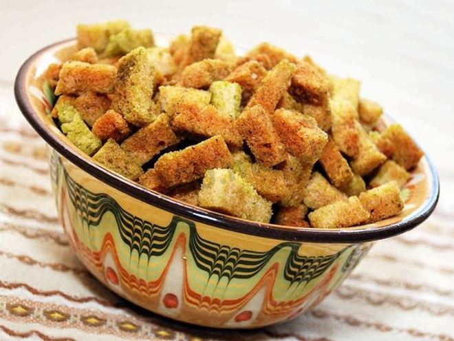 Рецепт сухариков в микроволновке