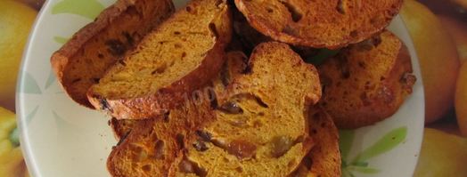 тыквенные сухарики с изюмом. Шаг 10