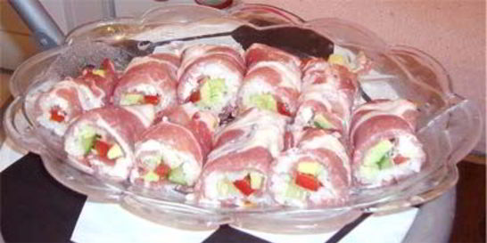 Мясные суши