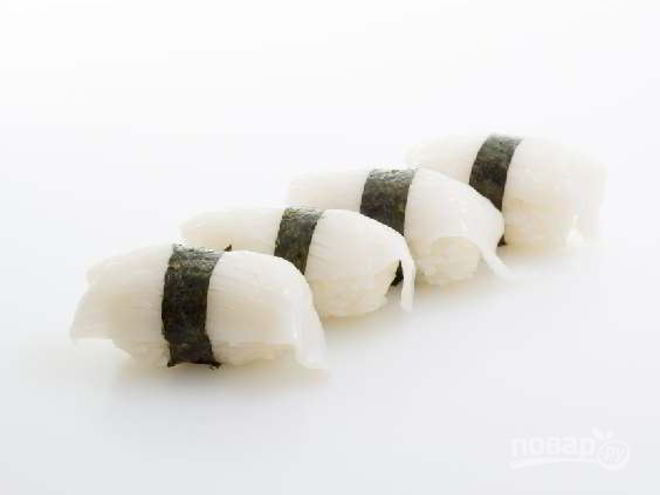 Рецепт нигирей суши с кальмаром