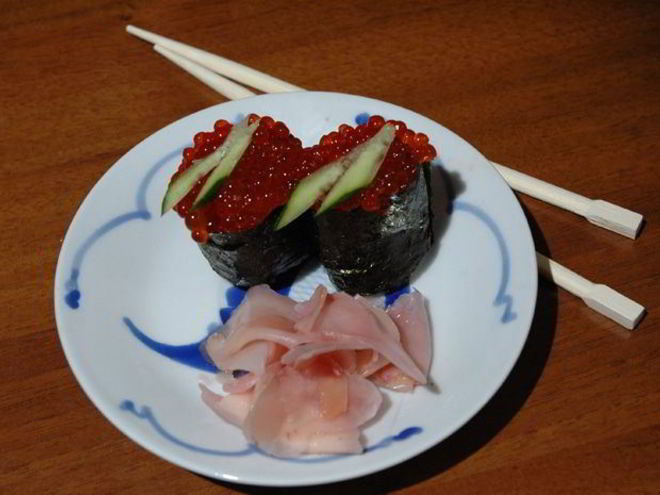 Рецепт суш-лодочек с икрой