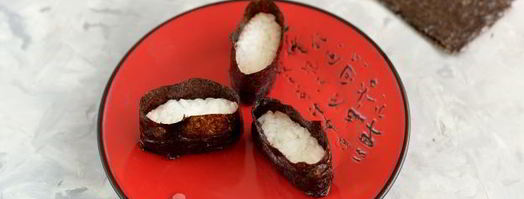 суши нигири и гунканы с лососем. Шаг 12