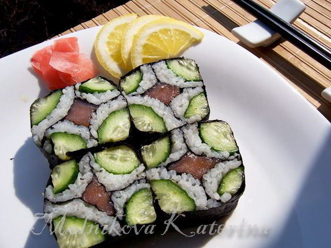 Рецепт суш-ролла мозаика