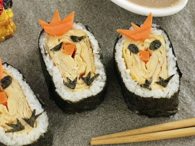 Рецепт суш с омлетом цыплята