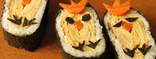 суши с омлетом цыплята. Шаг 23