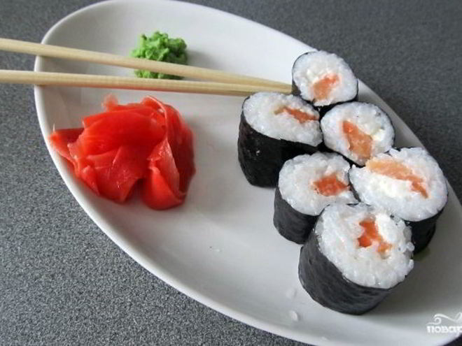 Рецепт суш с семгой