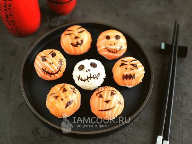 Рецепт суш темари на хэллоуин