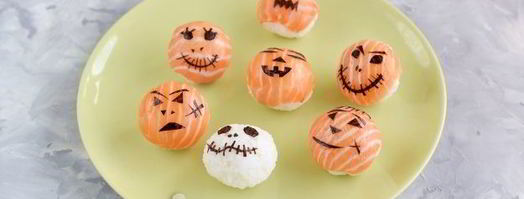 суши темари на хэллоуин. Шаг 11