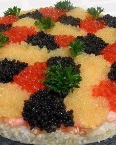 Суши-торт Три икринки