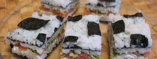 суши торт закусочный. Шаг 14