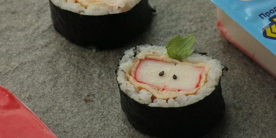 Суши Яблоки с крабовыми палочками