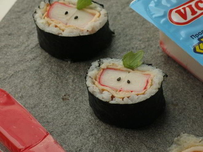 Рецепт суш яблоки с крабовыми палочками