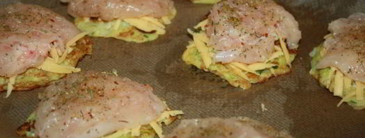 кабачковые сэндвичи с начинкой из куриного филе. Шаг 7