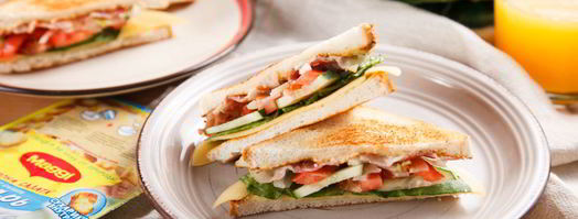 сэндвич с беконом и сыром. Шаг 13