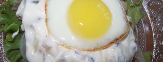 сэндвич с курицей, горчицей и перепелиным яйцом. Шаг 10