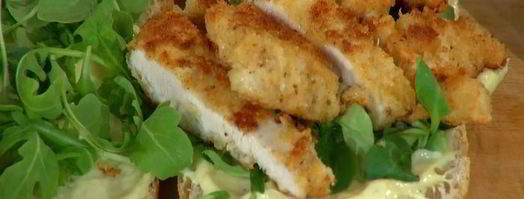 сэндвич с курицей в сырной корочке. Шаг 12