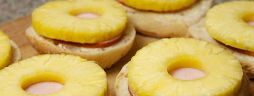 сэндвичи с ананасом и ветчиной. Шаг 4