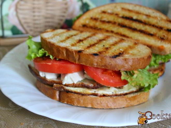 Рецепт сэндвичей с курицей и омлетом