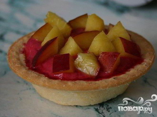 Рецепт холодных пирожных из вишни в тарталетках