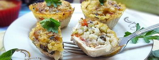 куриные тарталетки с рисом и овощами. Шаг 17