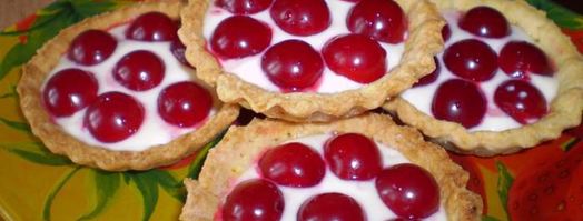 песочные тарталетки с вишней. Шаг 3