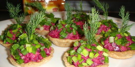 Постные тарталетки с рыбой