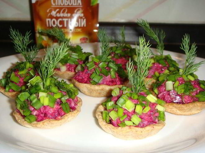 Рецепт постных тарталеток с рыбой