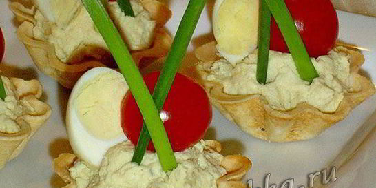 Праздничная закуска в тарталетках