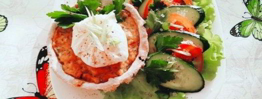 ржаные тарталетки с паштетом из тунца и яйцом пашот. Шаг 9