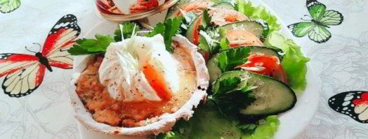 ржаные тарталетки с паштетом из тунца и яйцом пашот. Шаг 11