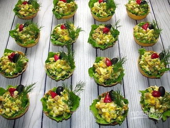 Рецепт тарталеток из печени трески